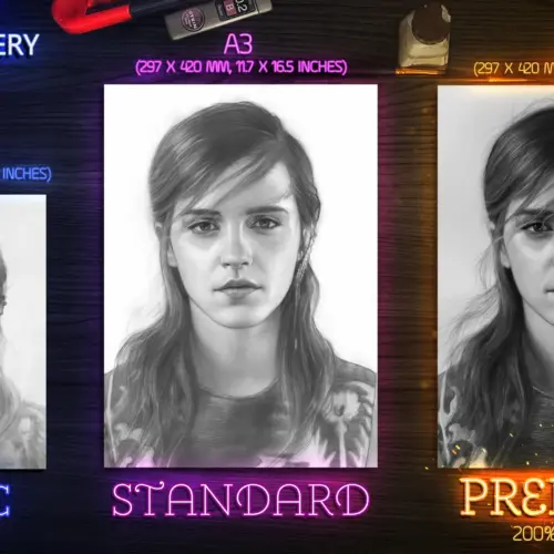 Draw amazing realistic pencil portrait from a photo