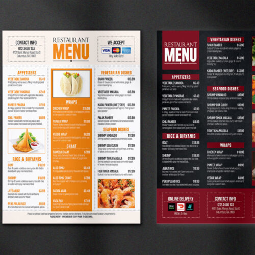 Alternative view of Design creative awesome restaurant menu food menu