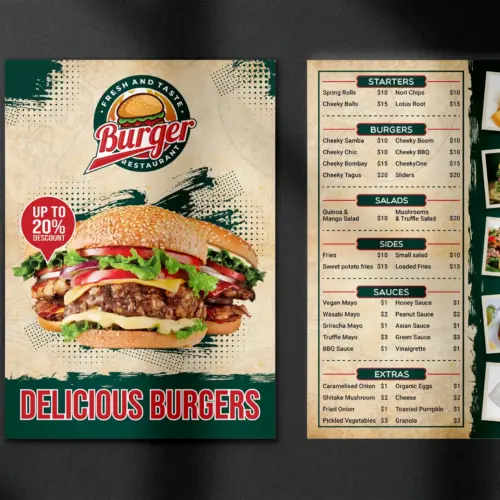 Design creative awesome restaurant menu food menu