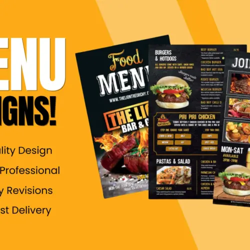 Alternative view of Design amazing editable food restaurant menu