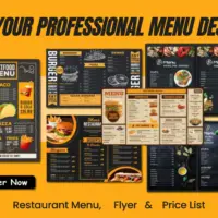 Design amazing editable food restaurant menu