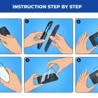 Draw guide instruction manual step by step digital handrawn illustration