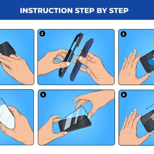 Draw guide instruction manual step by step digital handrawn illustration